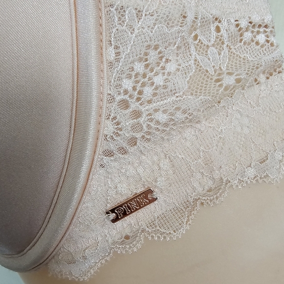 Pink Victoria Secret Date Plunge Push Up Multi Way Light Pink Bra Size Women 32C - Picture 4 of 11